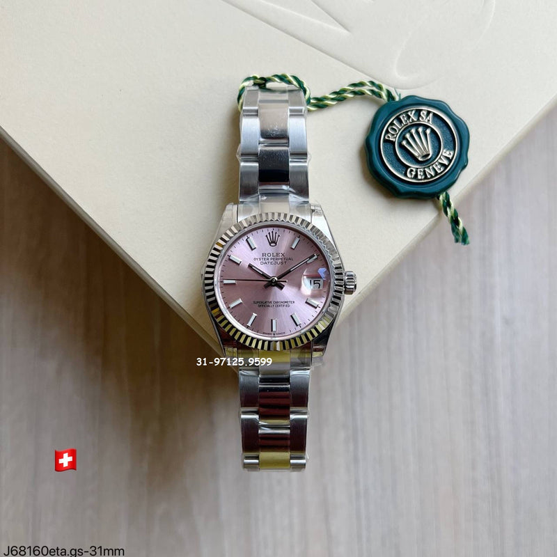 Rolex Datejust - 31mm / fundo rosa