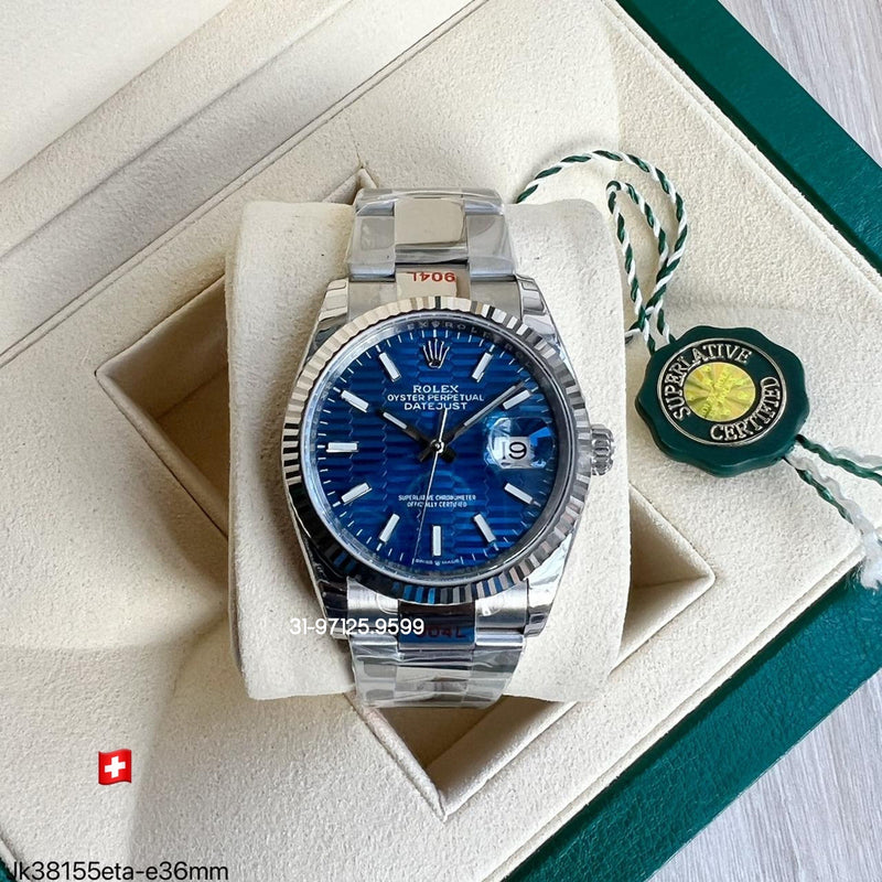 Rolex Datejust - 36mm / fundo Azul, modelo novo