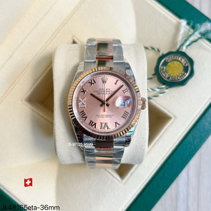 Rolex Datejust - 36mm / Misto Rose - com pedras