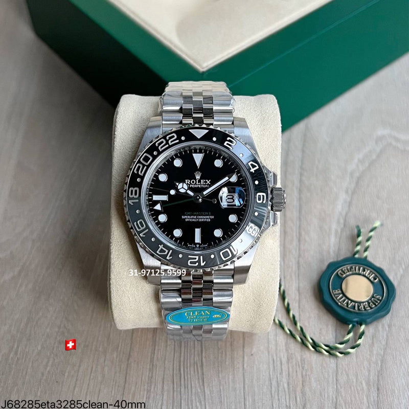 Rolex GMT - cinza com preto / Clean