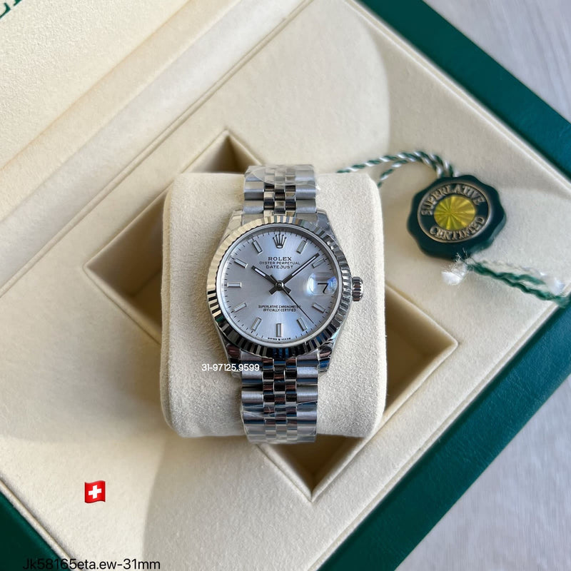 Rolex Datejust - 31mm / fundo prata