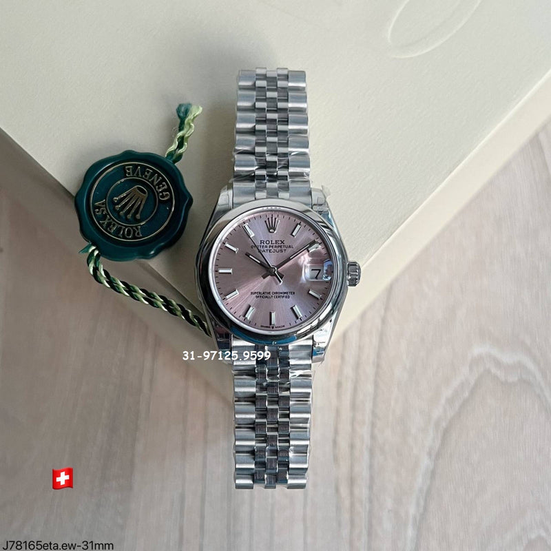 Rolex Datejust - 31mm / fundo rosa