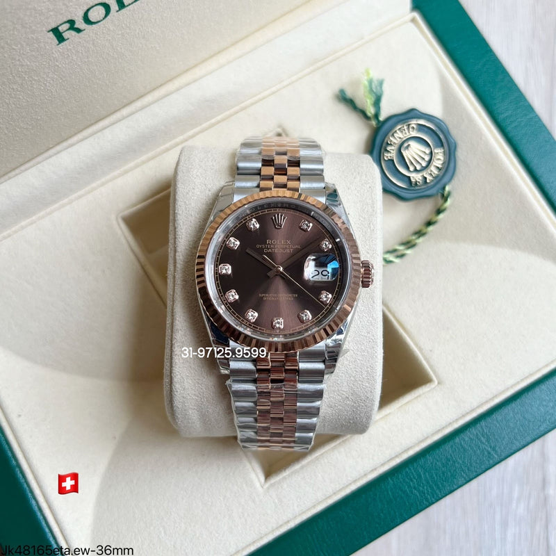 Rolex Datejust - 36mm / Misto Rose - com pedras