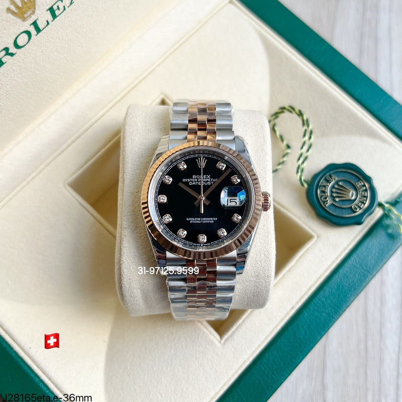 Rolex Datejust - 36mm / Misto Rose - com pedras