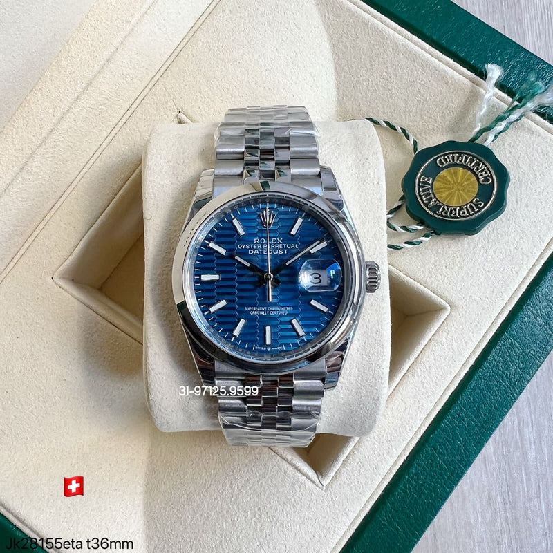 Rolex Datejust - 36mm / fundo Azul, modelo novo