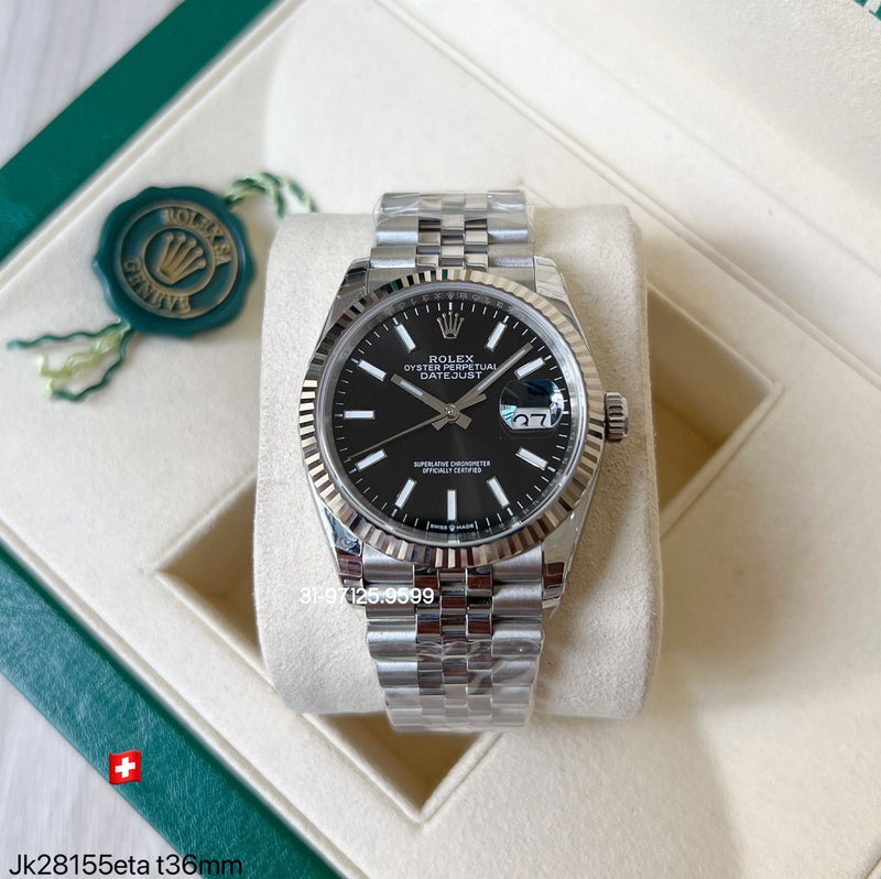 Rolex Datejust - 36mm / fundo preto