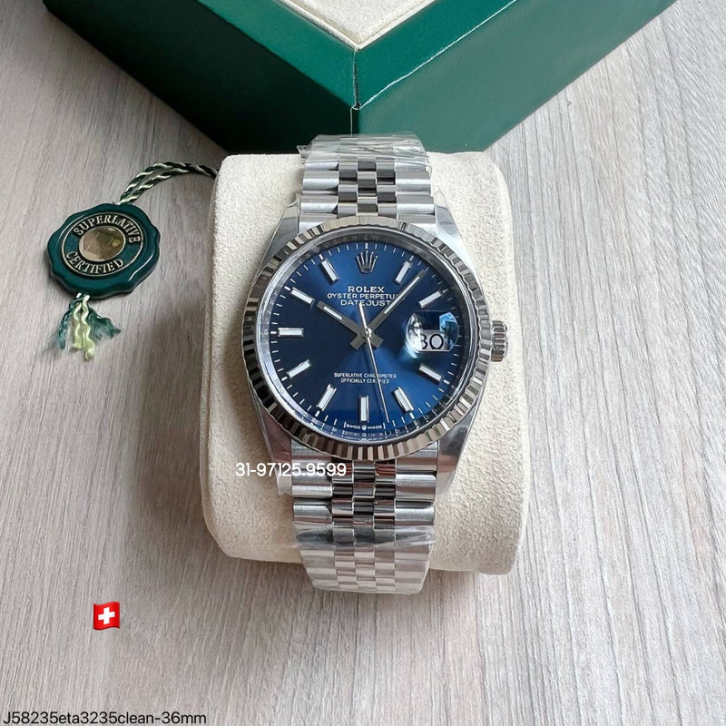 Rolex Datejust - 36mm / fundo Azul