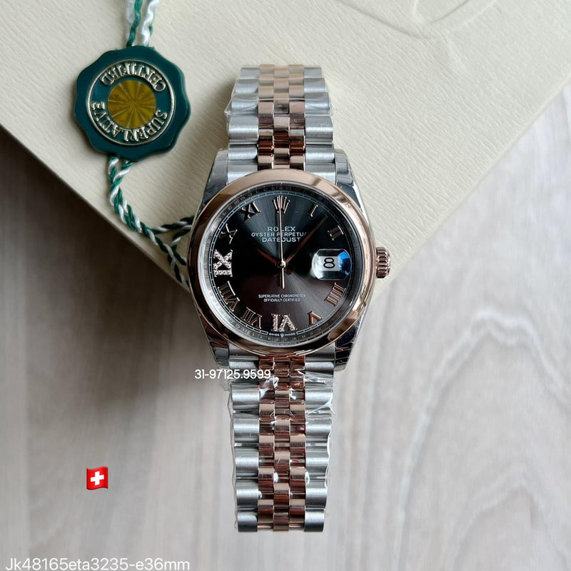 Rolex Datejust - 36mm / Misto Rose - com pedras